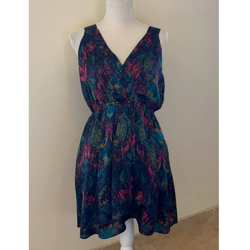 Black Backless Patterned Dress Bcbgeneration Size… - image 1